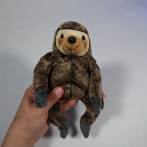 Ty Beanie Baby Slowpoke the Sloth 1999 Vintage Brown Plush Toy with Tags